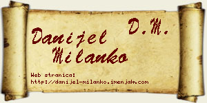 Danijel Milanko vizit kartica